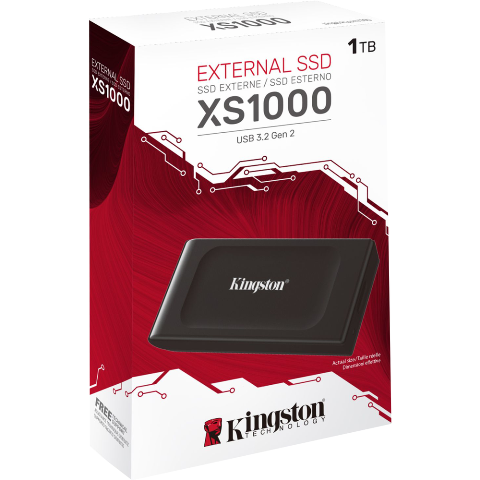 KINGSTON XS1000 PORTABLE SSD SOLID STATE DRIVE - BLACK 1TB