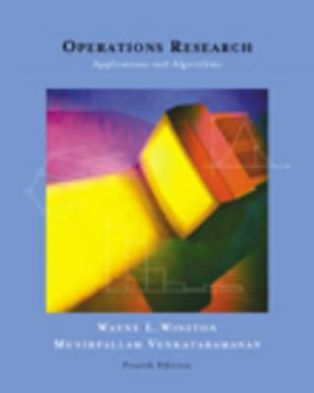 OPERATIONS RESEARCH APPLICATIONS AND ALGORITHMS