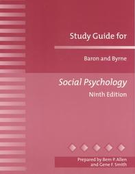 STUDY GUIDE: SOCIAL PSYCHOLOGY