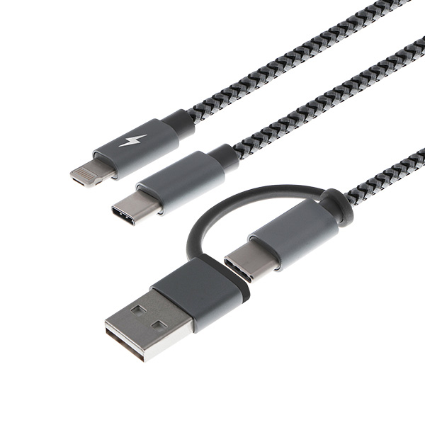 XTECH USB MICRO, LIGHTNING, USB TYPE C