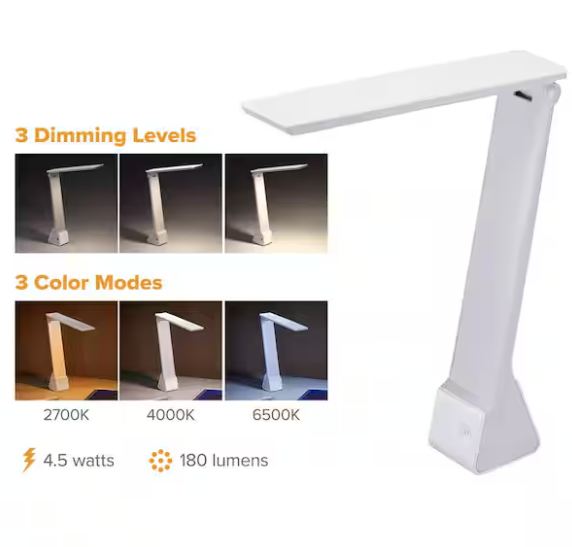KONNECT LED DESK LAMP - WHITE 12IN KONNECT LED DESK LAMP - WHITE 12IN