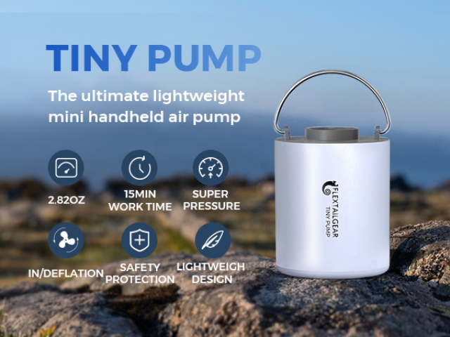 FLEXTAILGEAR TINY PORTABLE ULTRA-MINI AIR PUMP RECHARGEABLE