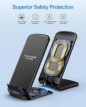 NANAMI UPGRADED FAST WIRELESS CHARGER, QI-CERTIFIED NANAMI UPGRADED FAST WIRELESS CHARGER, QI-CERTIFIED