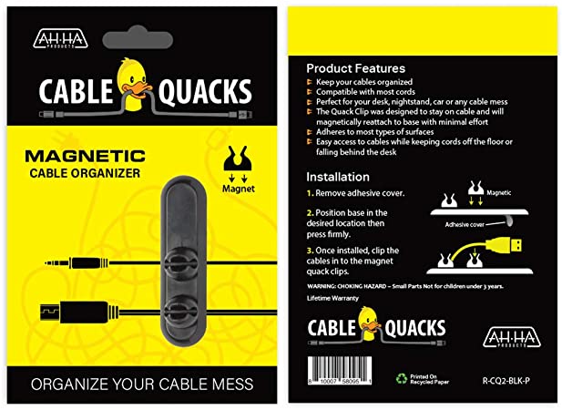 2-CLIP CABLE ORGAANIZER - CABLE QUACKS
