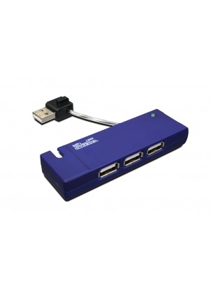KLIPX BLUE 4 PORT PORTABLE USB HUB 2.0END