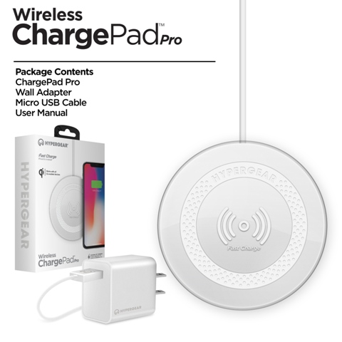 HYPERGEAR CHARGEPAD PRO WIRELESS FAST CHARGER WHITE BP