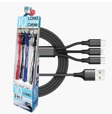 10ft 3 in 1 CHARGING CABLE