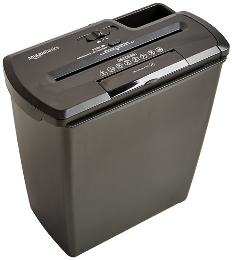 A BASICS 8-SHEET STRIP CUT SHREDDER