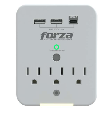 FORZA FWT-331USBC - SURGE PROTECTOR