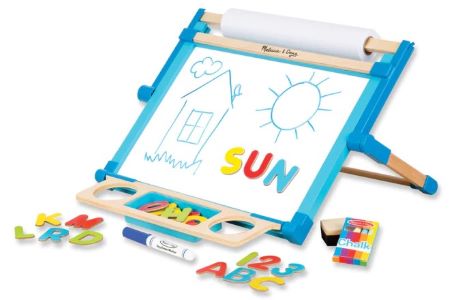 DOUBLE-SIDED MAGNETIC TABLETOP EASEL