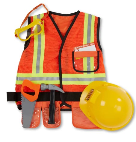 CONSTRUCTION WORKER ROLE PLAY COSTUME SET