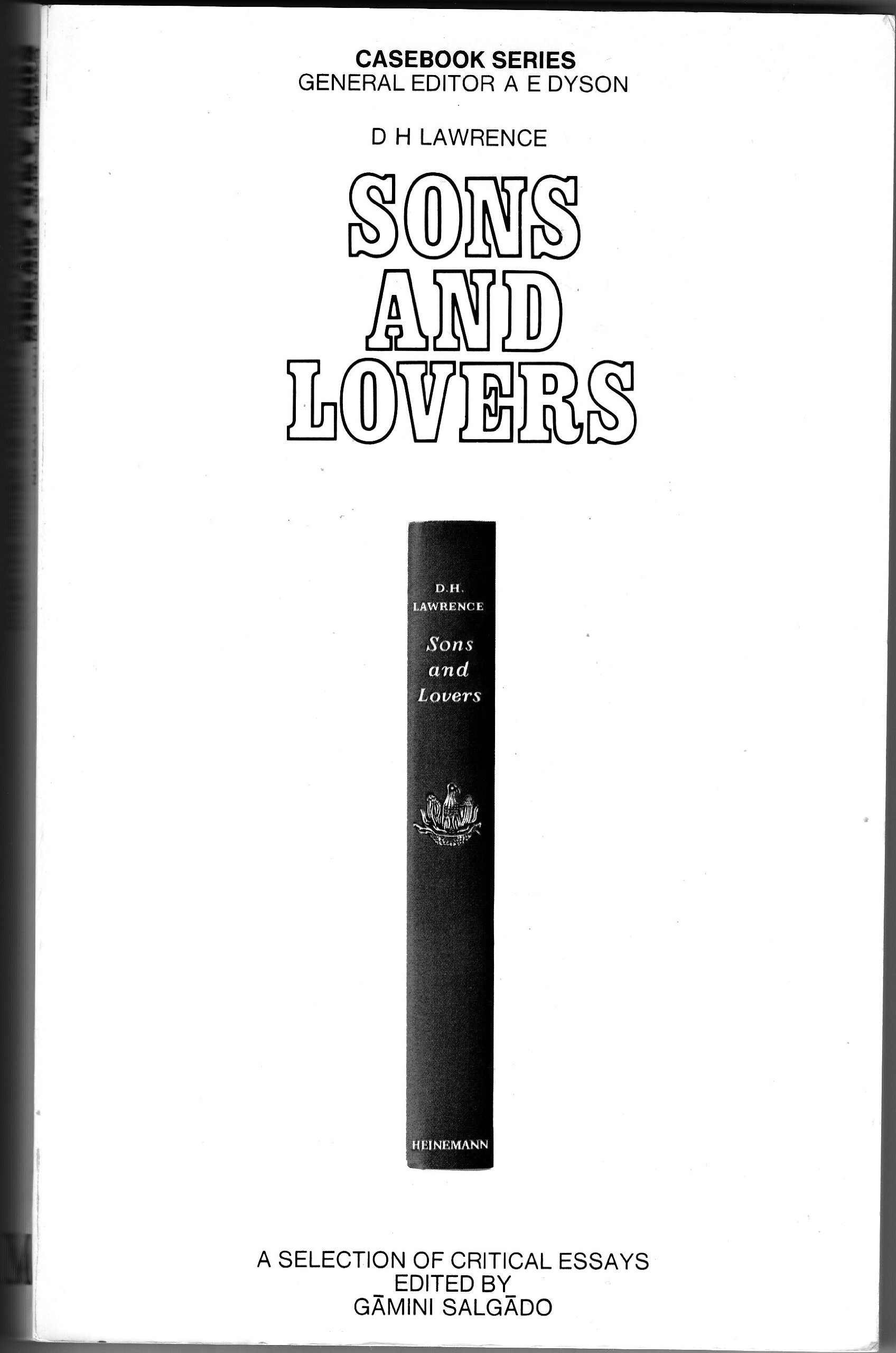 D.H. LAWRENCE, SONS AND LOVERS: A CASEBOOK