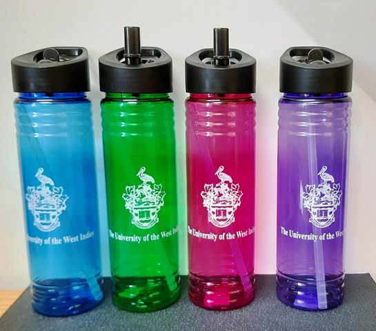 UWI 24OZ SLIM FIT WATER BOTTLE W/FLIP STRAW LID