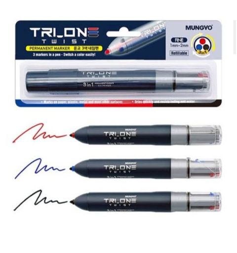 TRI-ONE 3 IN 1 PERMANENT MARKER