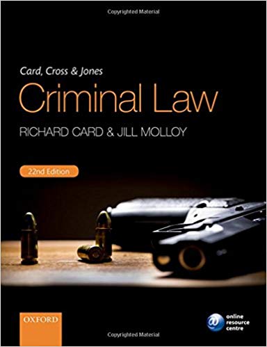 CARD, CROSS & JONES CRIMINAL LAW